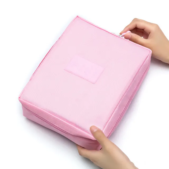 FUDEAM Multifunction Women Outdoor Storage Bag Toiletries Organize Cosmetic Bag Portable Waterproof Female Travel Make Up Cases