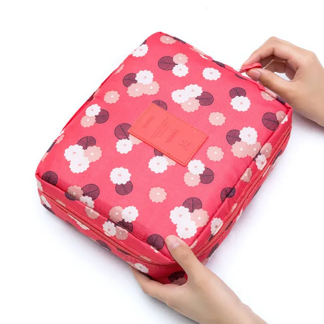 FUDEAM Multifunction Women Outdoor Storage Bag Toiletries Organize Cosmetic Bag Portable Waterproof Female Travel Make Up Cases