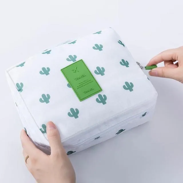FUDEAM Multifunction Women Outdoor Storage Bag Toiletries Organize Cosmetic Bag Portable Waterproof Female Travel Make Up Cases