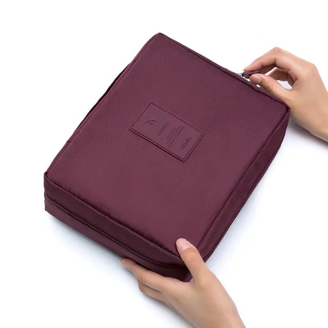 FUDEAM Multifunction Women Outdoor Storage Bag Toiletries Organize Cosmetic Bag Portable Waterproof Female Travel Make Up Cases