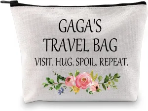 Gaga Gift Gaga Makeup Bag Gaga Appreciation Gift Grandma Toiletry Bag Travel Gift for Gaga (Gaga's Travel Bag)