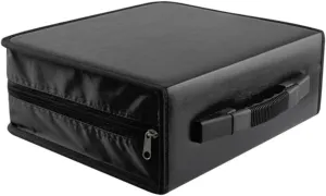 GANAZONO 288 Disc Cd Case Storage Bag Cd Organizer Box 36 Pages 8 Discs Per Page Zipped Design for Travel
