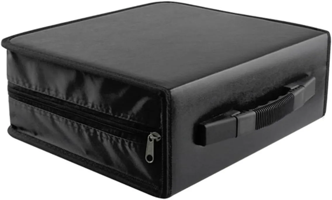GANAZONO 288 Disc Cd Case Storage Bag Cd Organizer Box 36 Pages 8 Discs Per Page Zipped Design for Travel