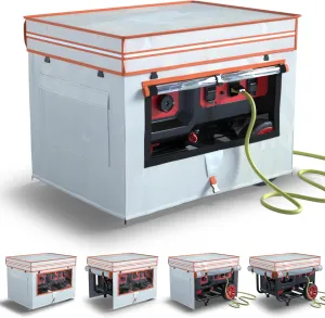 Generator Covers While Running,32X24X24Inches,Generator Covers,With Tool Bag and Operable Window,Top Can be Refuel, for 5000W-10000W Frame Generator,600D 210D Double-Layer Fabric