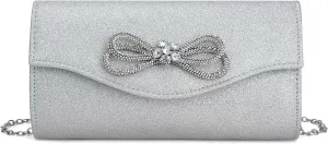 Gets Women Evening Bag Rhinestone Bow Clutch Purse for Women Party Wedding Prom Cocktail Formal Flap Handbags