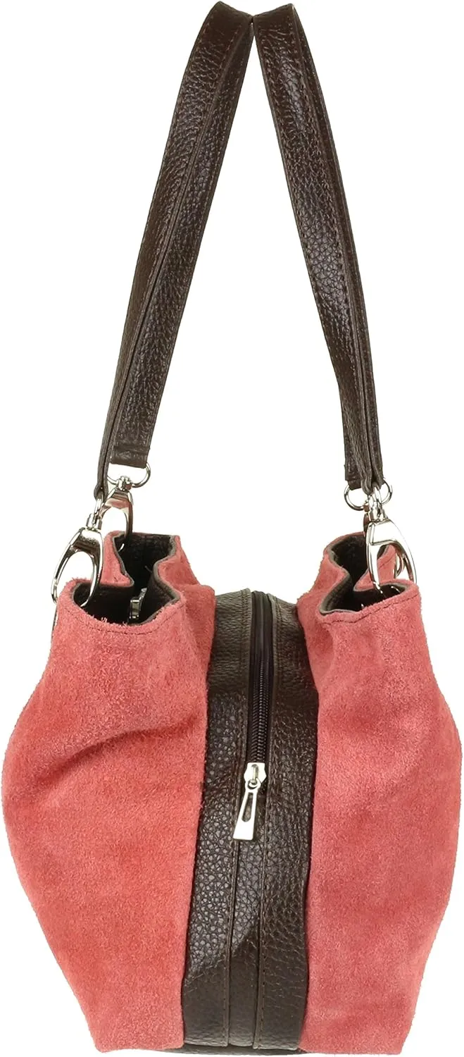Girly HandBags Womens Italian Suede Leather Shoulder Bag