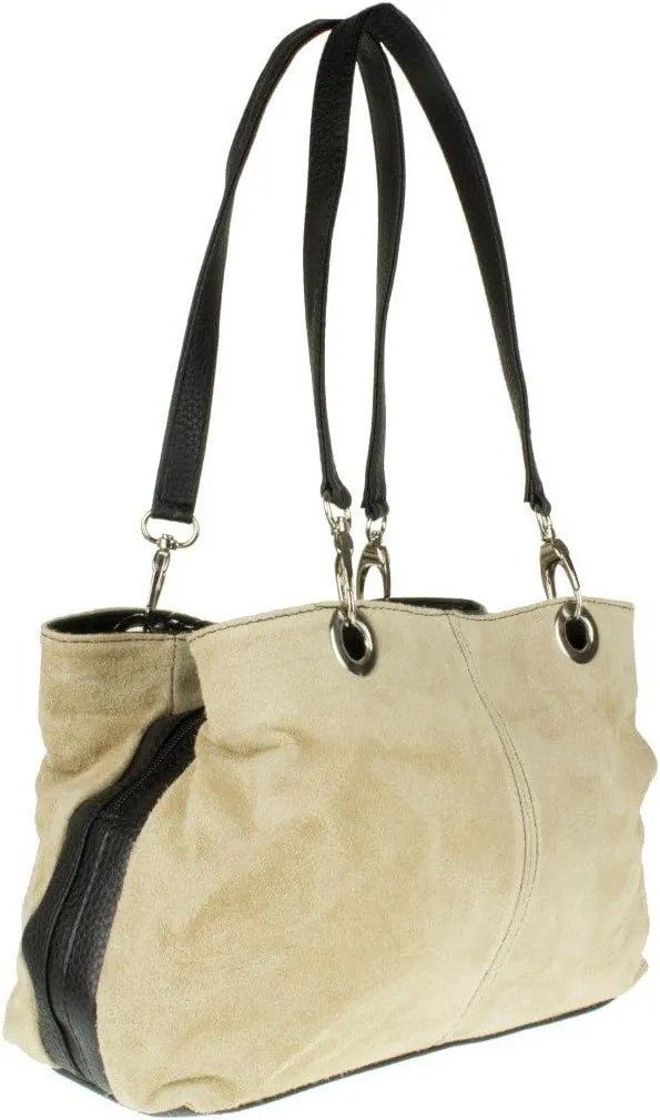 Girly HandBags Womens Italian Suede Leather Shoulder Bag