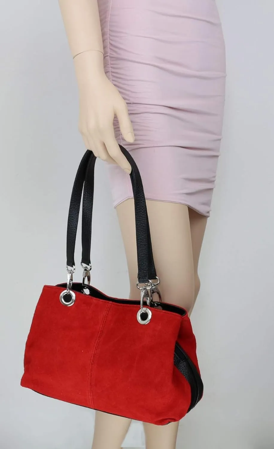 Girly HandBags Womens Italian Suede Leather Shoulder Bag