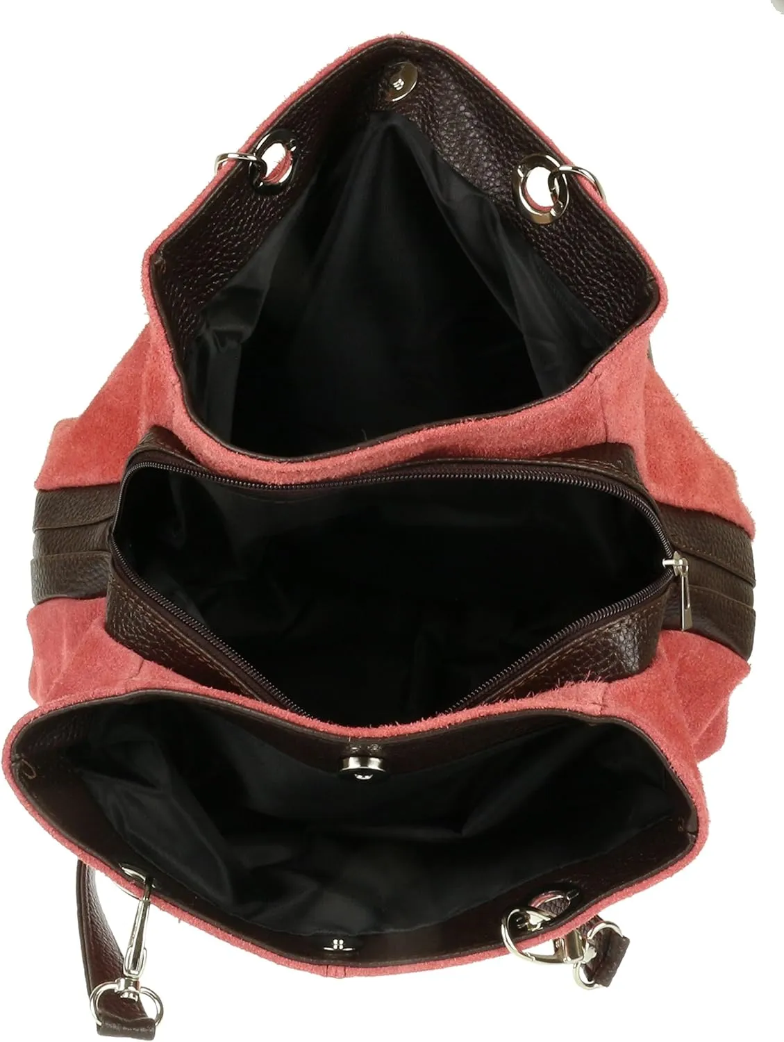 Girly HandBags Womens Italian Suede Leather Shoulder Bag