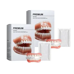 Glidewellpd Premium Denture, Smileasego Premium Dentures, Advanced Full Denture Set, Silicone Reline Dentureset, Denture Reline Kit (2set)