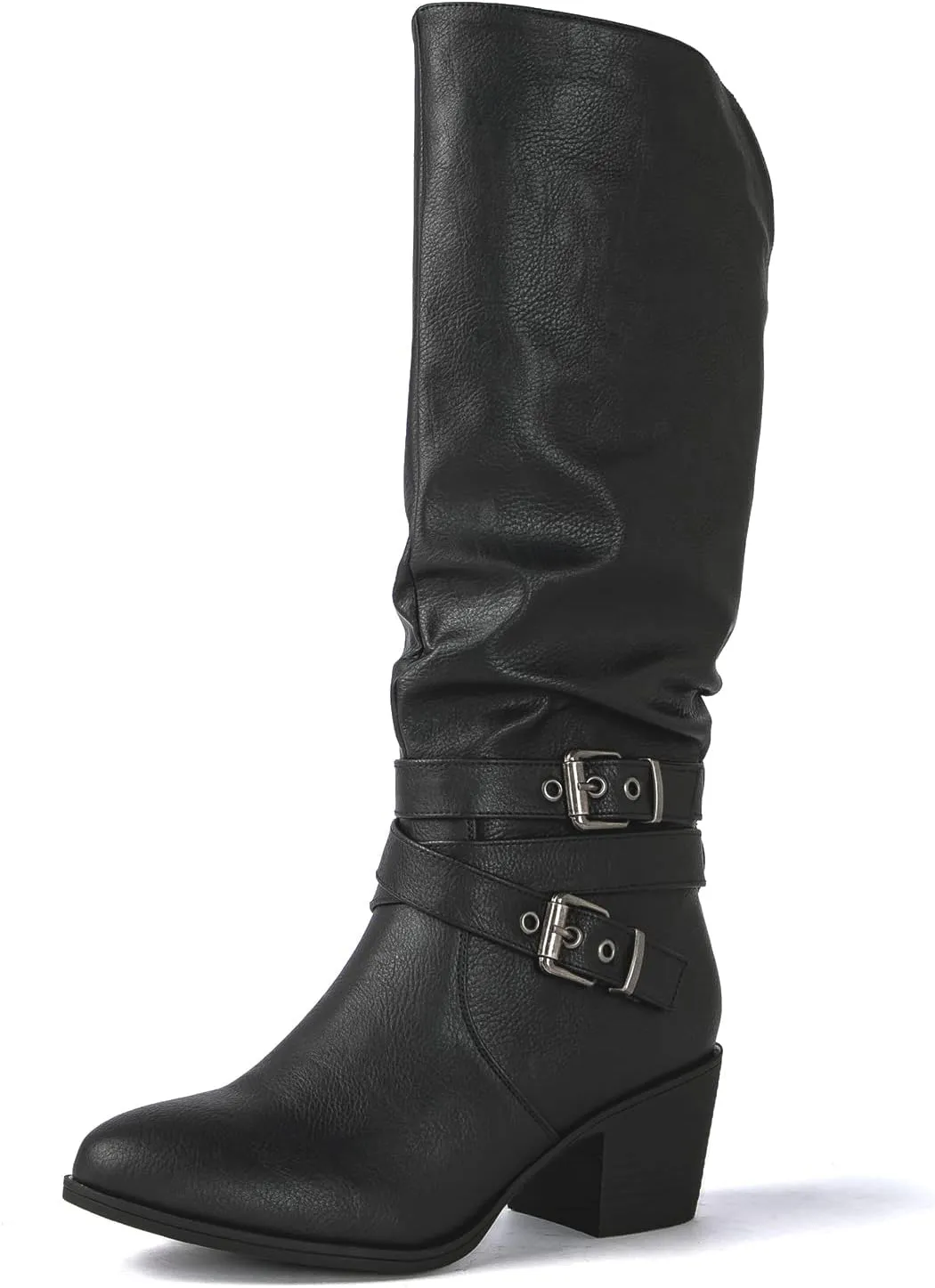 GLOBALWIN Women's Knee High Cowgirl Boots Fashion Dressy Cowboy Boots For Women