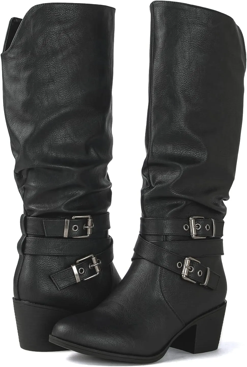 GLOBALWIN Women's Knee High Cowgirl Boots Fashion Dressy Cowboy Boots For Women