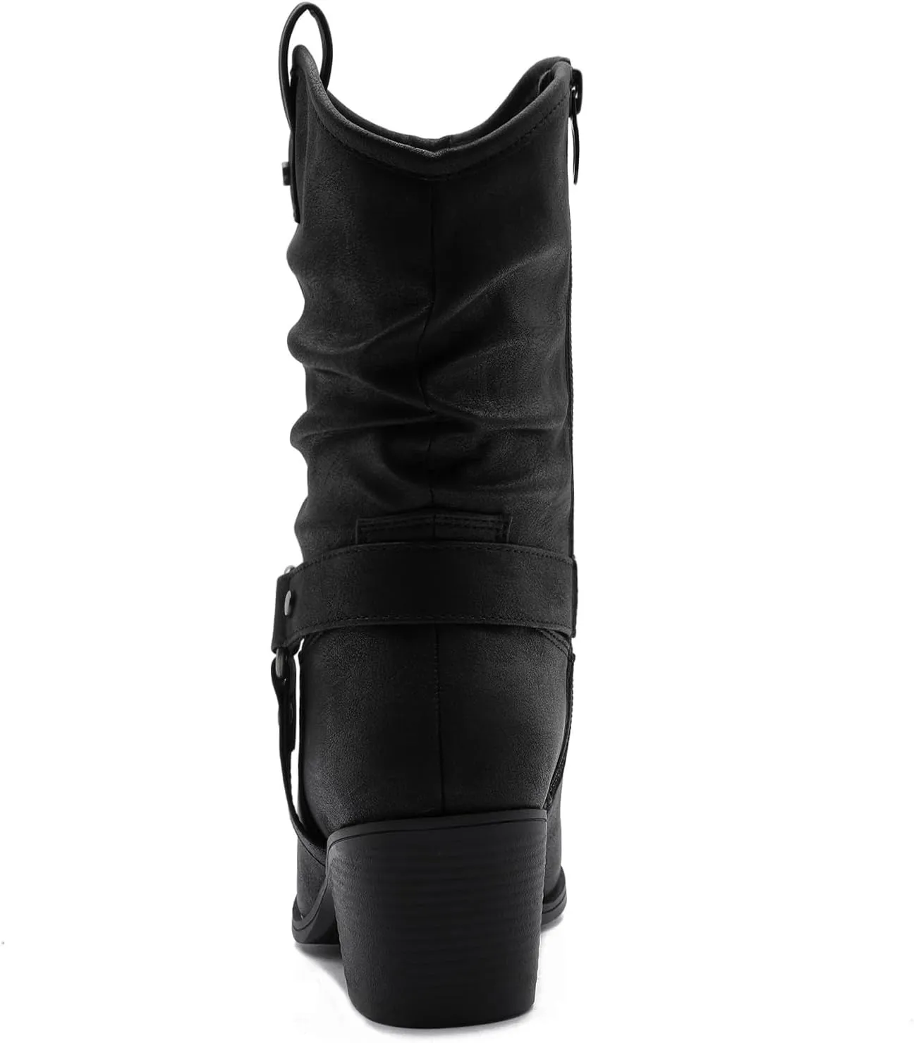 GLOBALWIN Women's Mid Calf The Western Cowgirl Boots Fashion Cowboy Boots For Women Chunky Low Heel