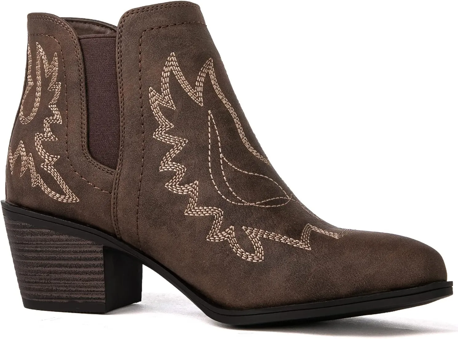 GLOBALWIN Women's Pull On Ankle Boots The Western Cowboy Cowgirl Boots