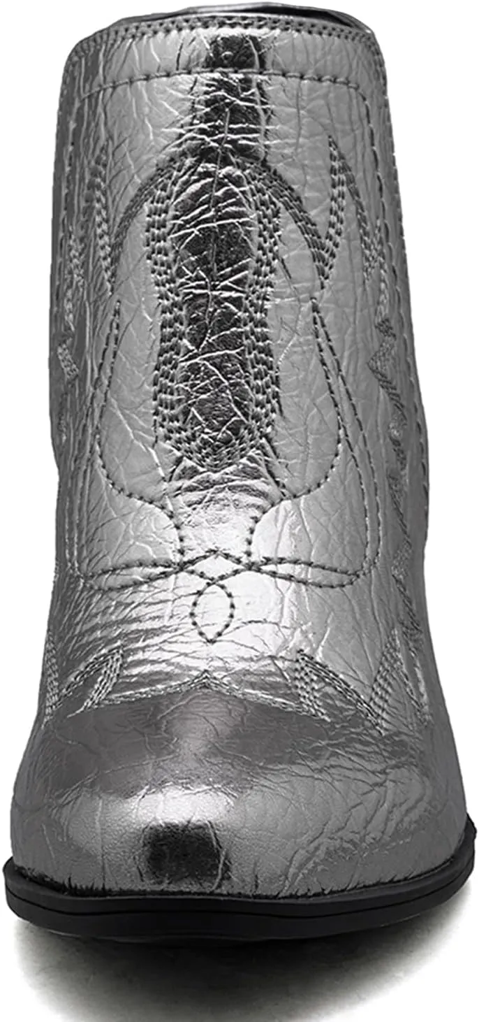 GLOBALWIN Women's Pull On Ankle Boots The Western Cowboy Cowgirl Boots