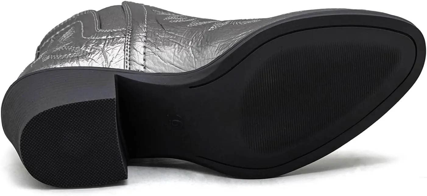 GLOBALWIN Women's Pull On Ankle Boots The Western Cowboy Cowgirl Boots