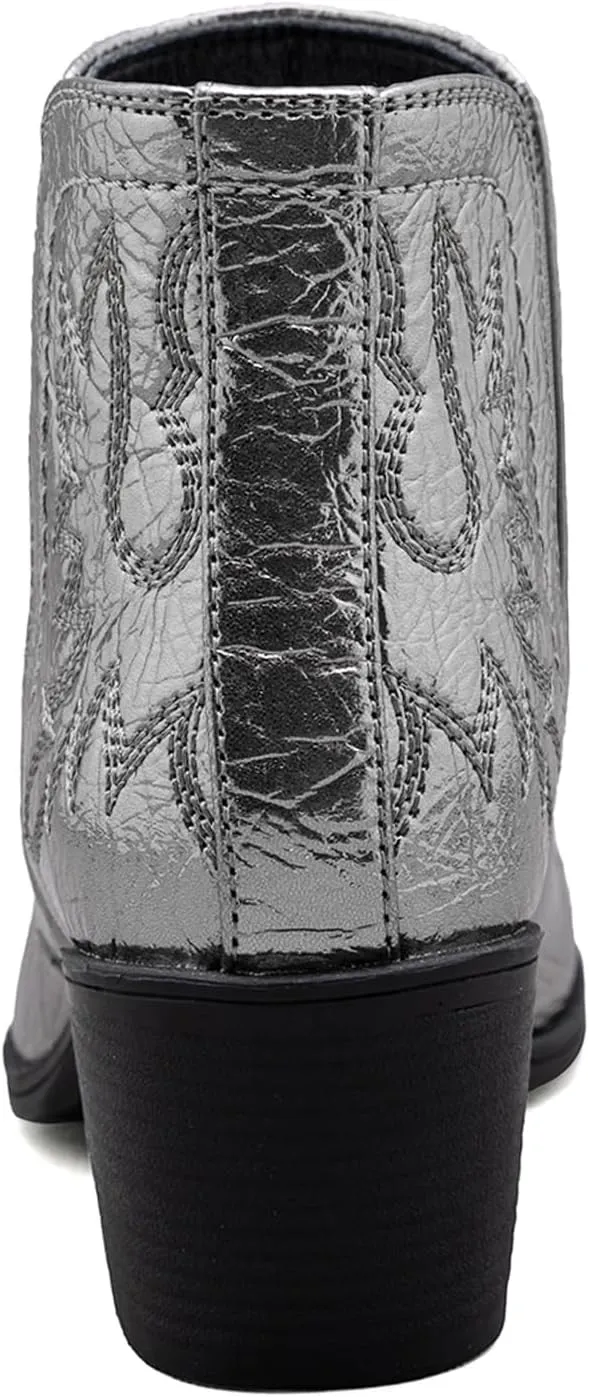 GLOBALWIN Women's Pull On Ankle Boots The Western Cowboy Cowgirl Boots