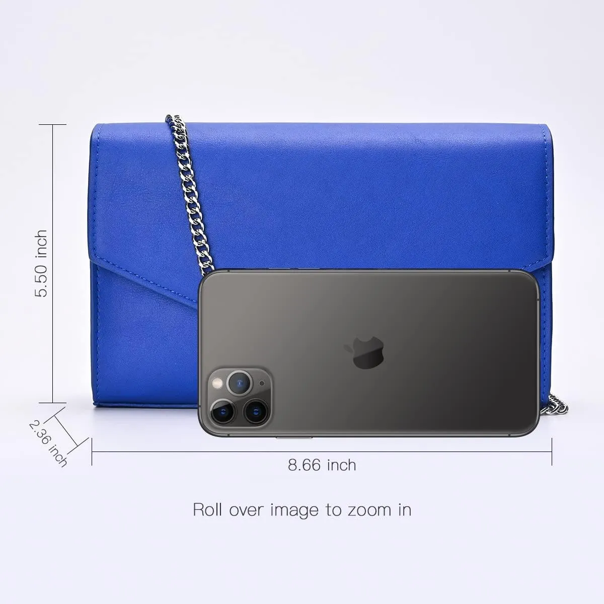 GM LIKKIE Clutch Purse for Women, Evening Envelope Clutch Bag, Crossbody Foldover PU Leather Shoulder Handbag