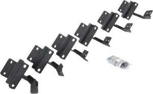 Go Rhino V-Series V3 / RB10 Slim / RB20 Slim / RB30 Slim / RB30 Running Board Mounting Brackets | Mild Steel, Textured Black | 6941556 | Fits 2015-2024 Ford F-150, F-250, F-350 (See Description)