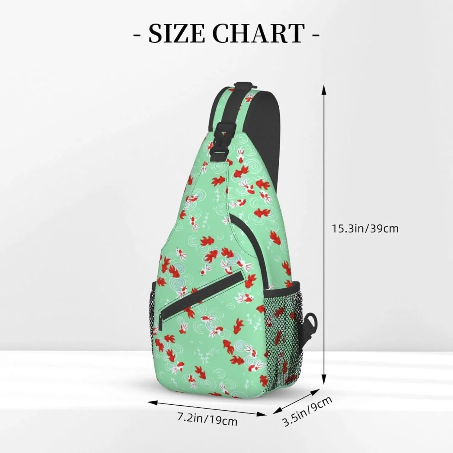 Goldfish Crossbody Bag Fish Shoulder Bag Backpack Cute Sling Bag Funny Chest Casual Daypack for Outdoor