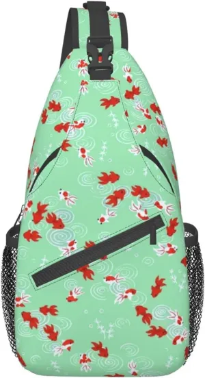 Goldfish Crossbody Bag Fish Shoulder Bag Backpack Cute Sling Bag Funny Chest Casual Daypack for Outdoor