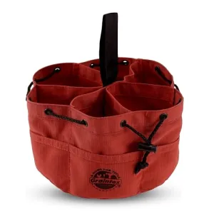 Graintex GB2889 18 Pockets Grab Bag Rust Color Rip-stop Canvas Drawstring Closure, Small Parts Organizer Bag, Parachute Bag for Screws, Small Tools, Small Parts, Parachute Tool Bag