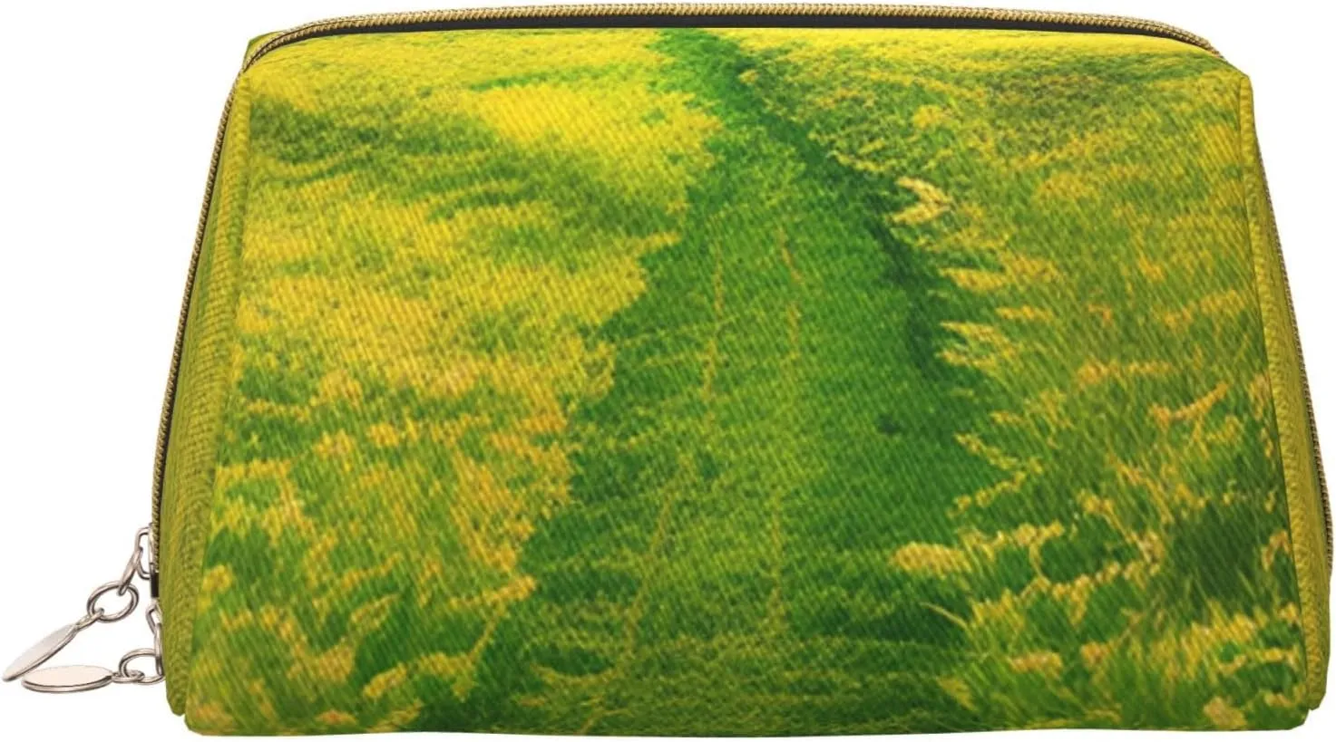 Grassland Paths Portable Cosmetic Bag, Travel Cosmetic Bag, Unisex, Zipper Closure, Suitable For Daily Use