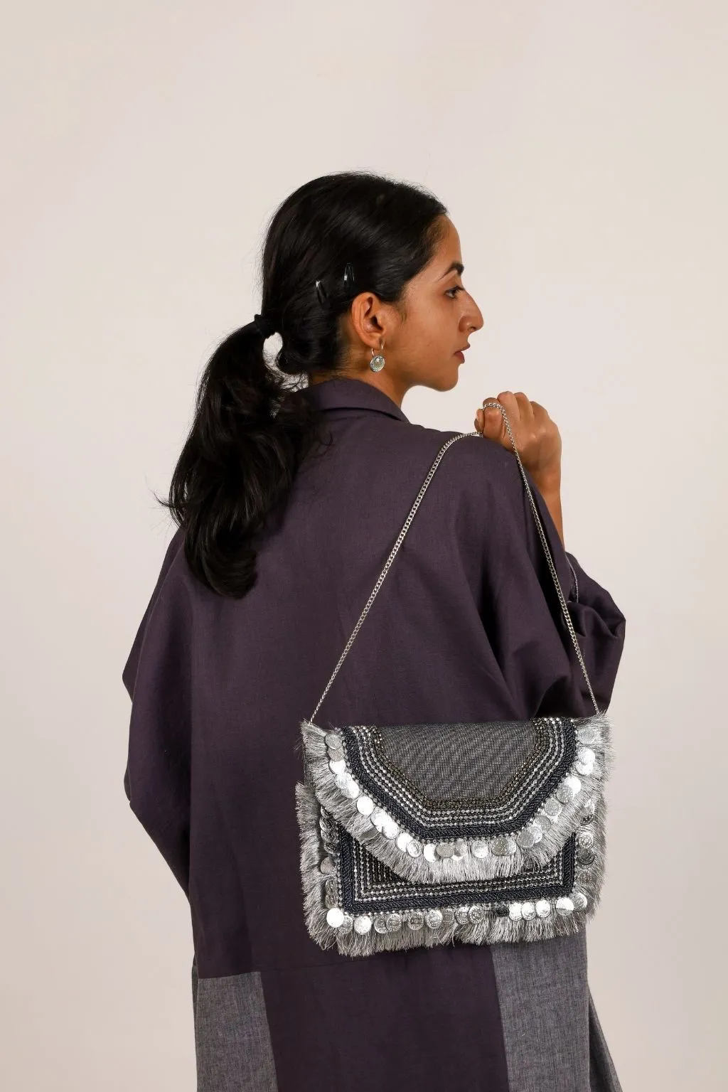 Grey Banjara Sling Bag
