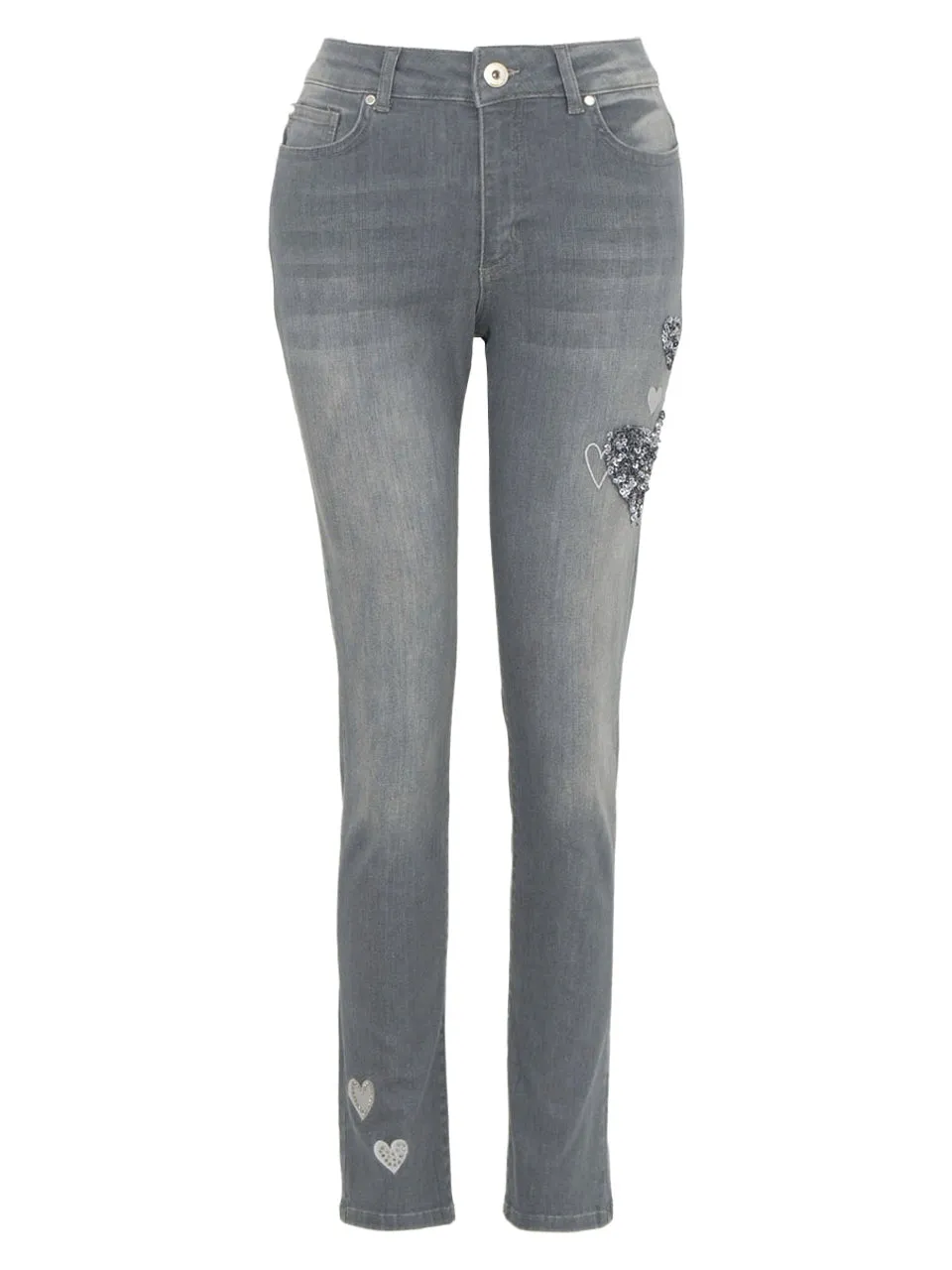 Grey Embellished Jean