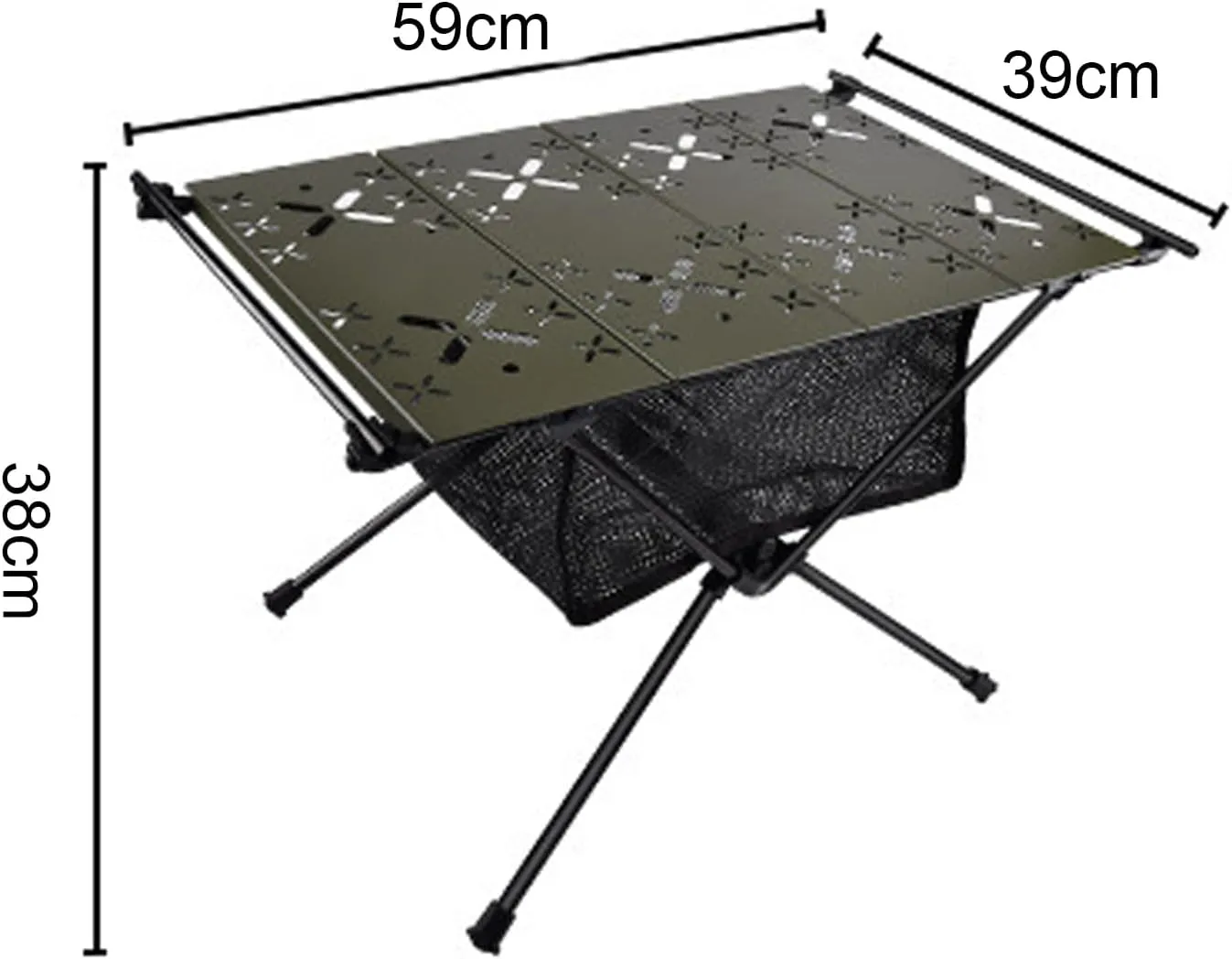 Grill Camping Table Beach Table Barbecue Camping Table Aluminum Alloy Folding Table for Camping Picnics Bbqs Portable Stable Outdoor Table with 20kg Load Capacity Black B