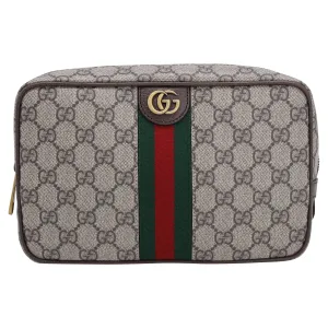 Gucci Savoy Toiletry Case With Web GG Supreme in Beige Canvas
