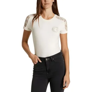 Guess Womens Embellished Lace Pullover Top