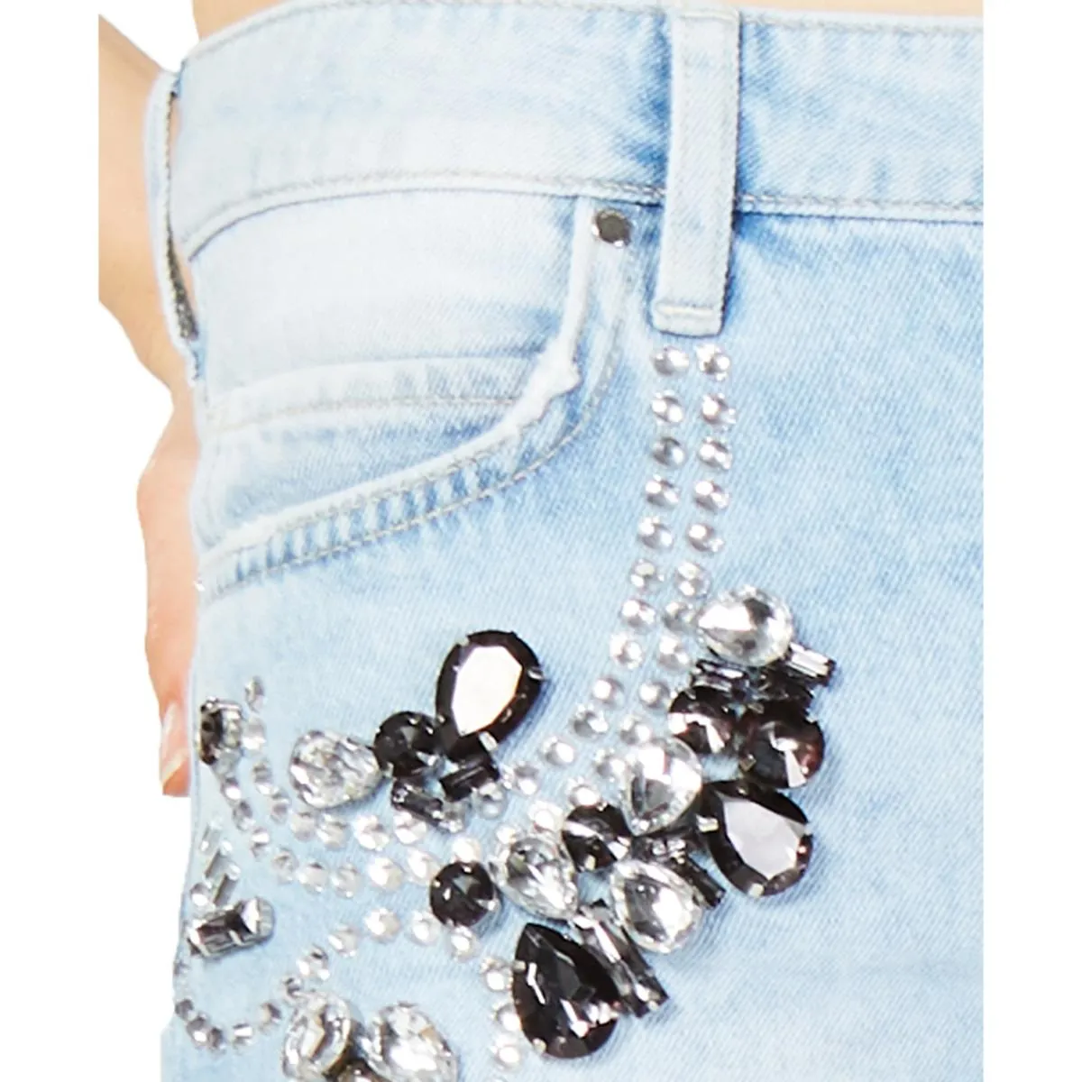 Guess Womens Marilyn 3 Zip Low Rise Destroyed Skinny Jeans