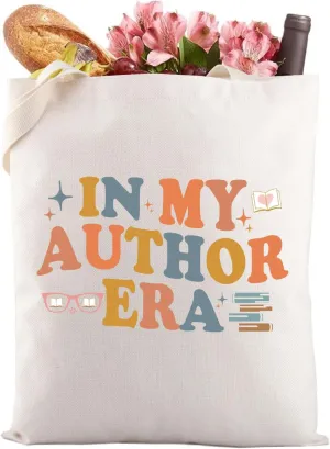 Gzrlyf Novel Writer Author Makeup Bag Writer Themed Gift Novelist Author Gifts For Women Writer Author Novelist Cosmetic Bag (IN MY AUTHOR tote)