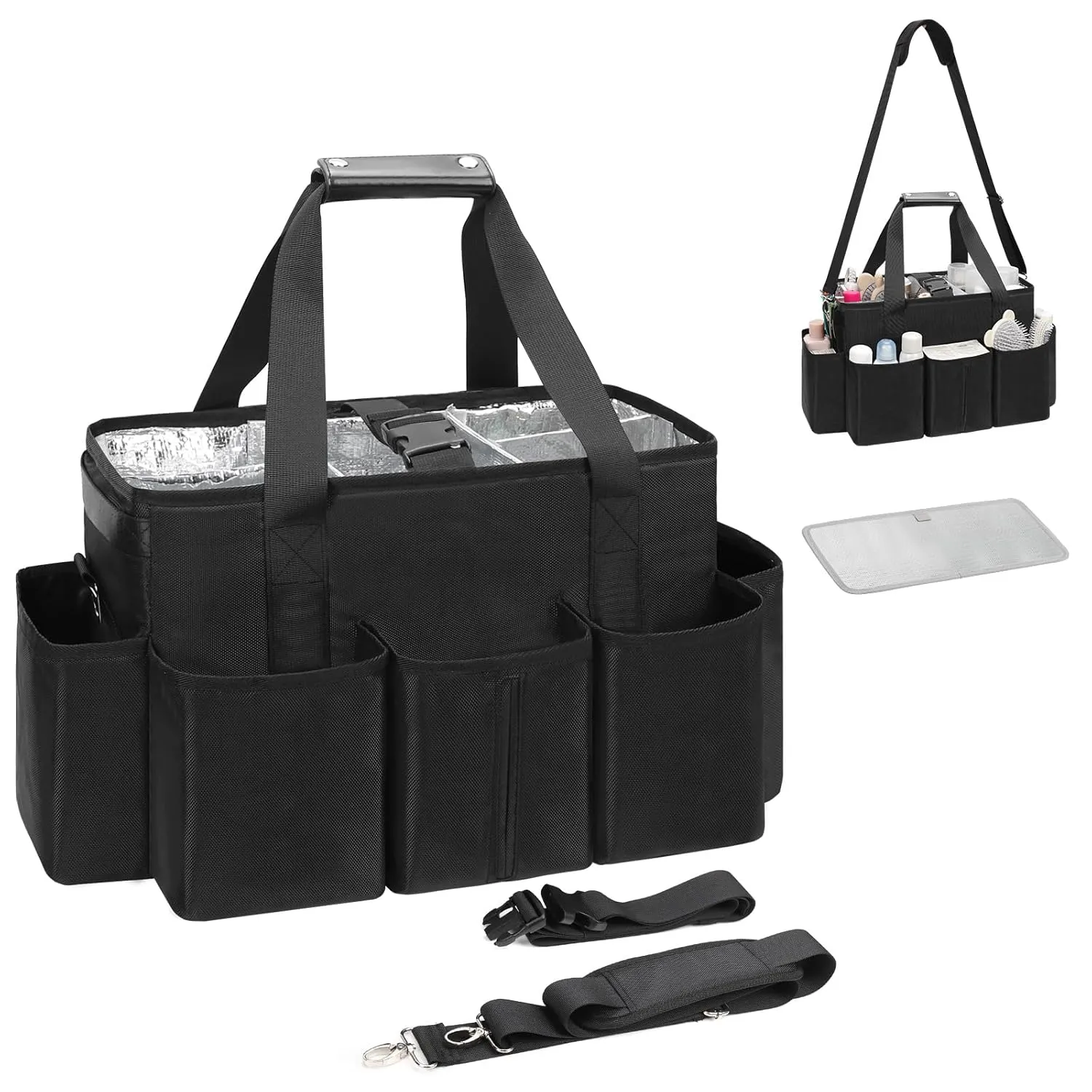 Hairstylist Traveling Bag, Extra Large Hair Tools Travel Bag, Hair Tool Organizer with Adjustable Dividers and Multi Pockets, Professional Makeup Artist Bag, Hairstylist Must Have