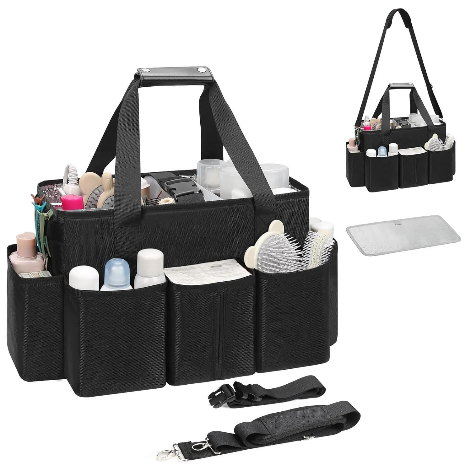 Hairstylist Traveling Bag, Extra Large Hair Tools Travel Bag, Hair Tool Organizer with Adjustable Dividers and Multi Pockets, Professional Makeup Artist Bag, Hairstylist Must Have