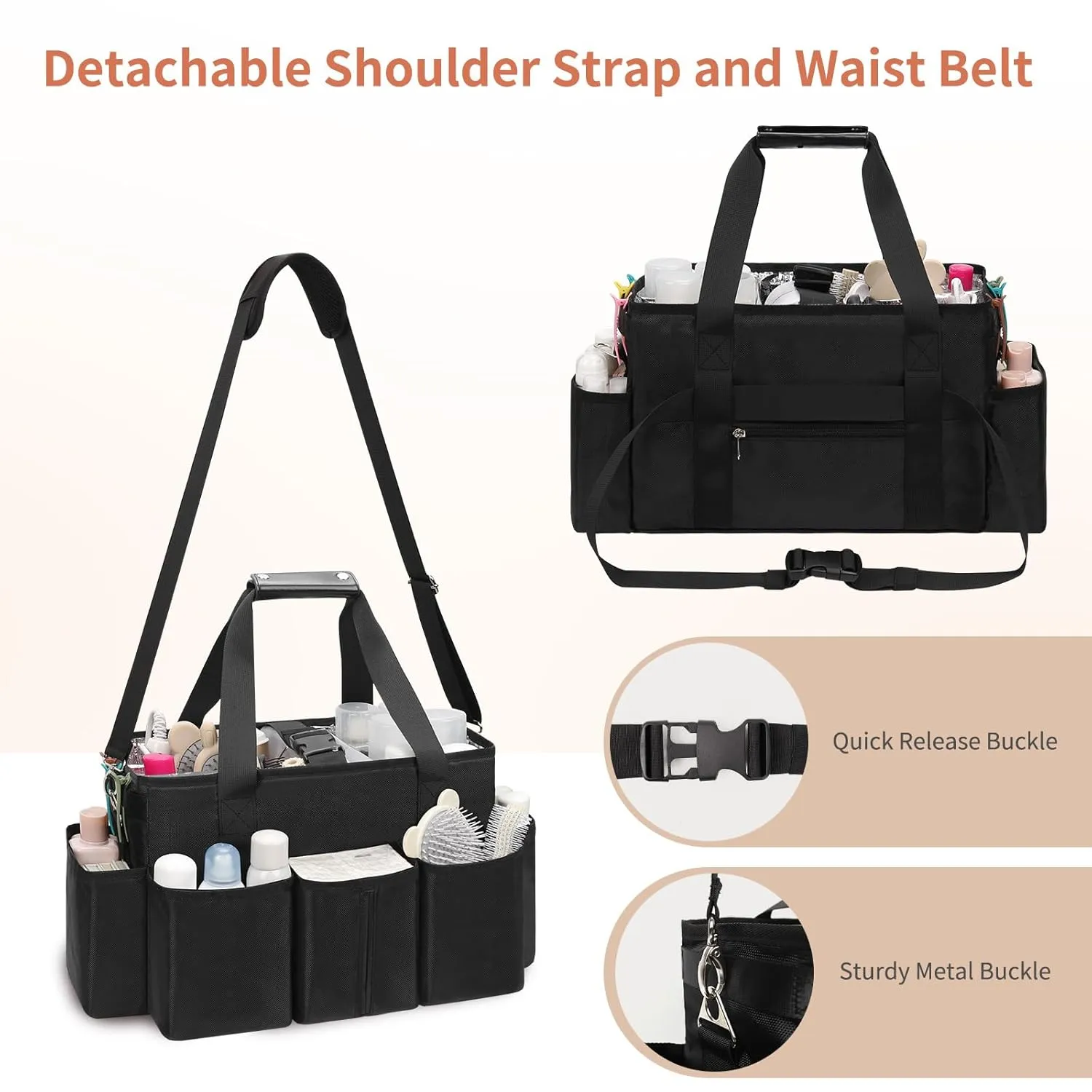 Hairstylist Traveling Bag, Extra Large Hair Tools Travel Bag, Hair Tool Organizer with Adjustable Dividers and Multi Pockets, Professional Makeup Artist Bag, Hairstylist Must Have
