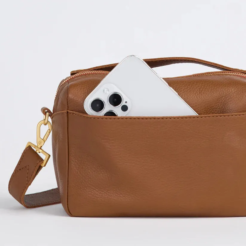 Hammitt Evan Crossbody in Mahogany Pebble