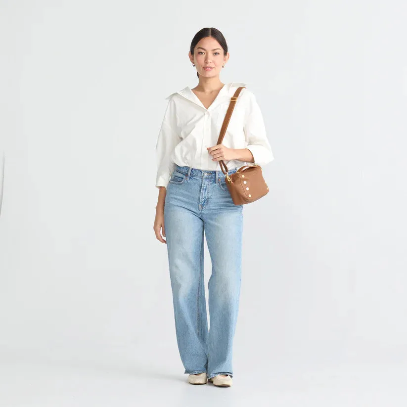 Hammitt Evan Crossbody in Mahogany Pebble