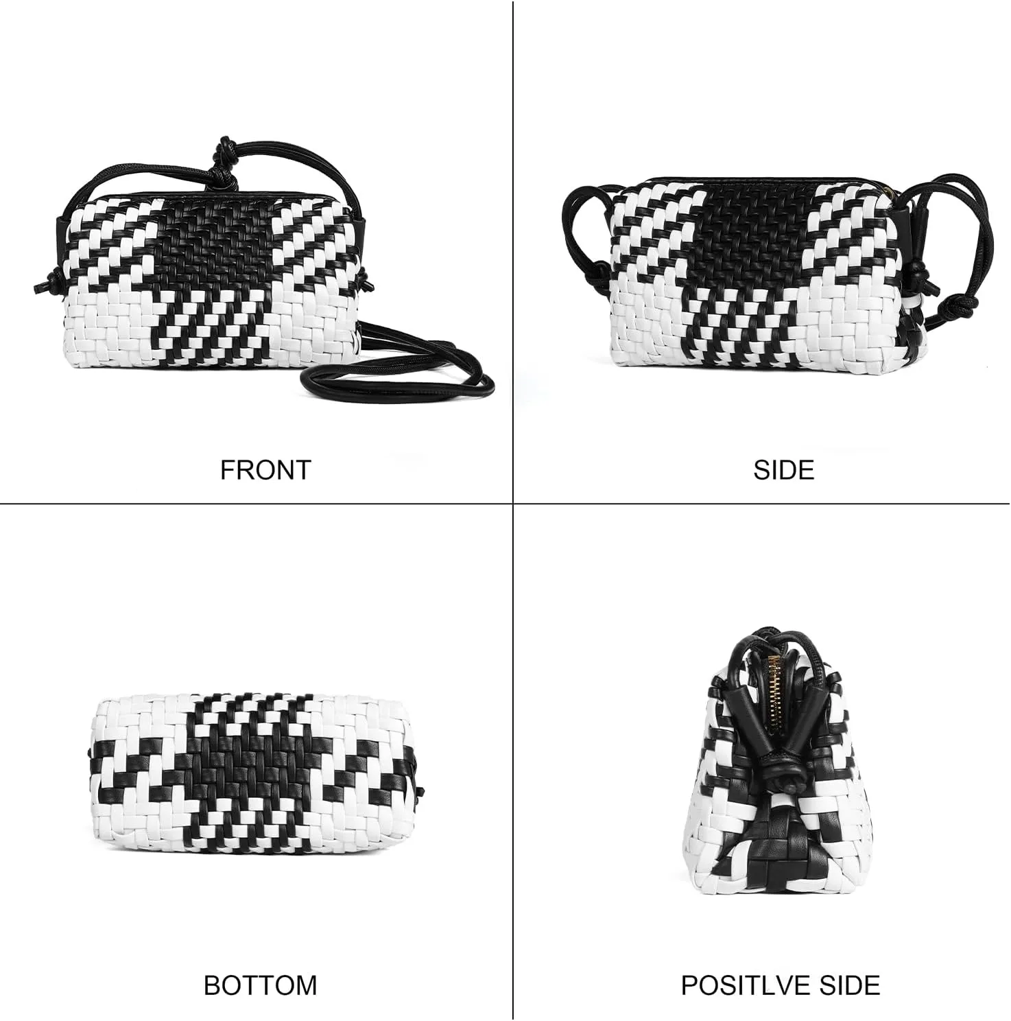 Handwoven Crossbody Bag for Women, Shoulder Purse with Adjustable Strap Lightweight Summer Festival Bag Gift