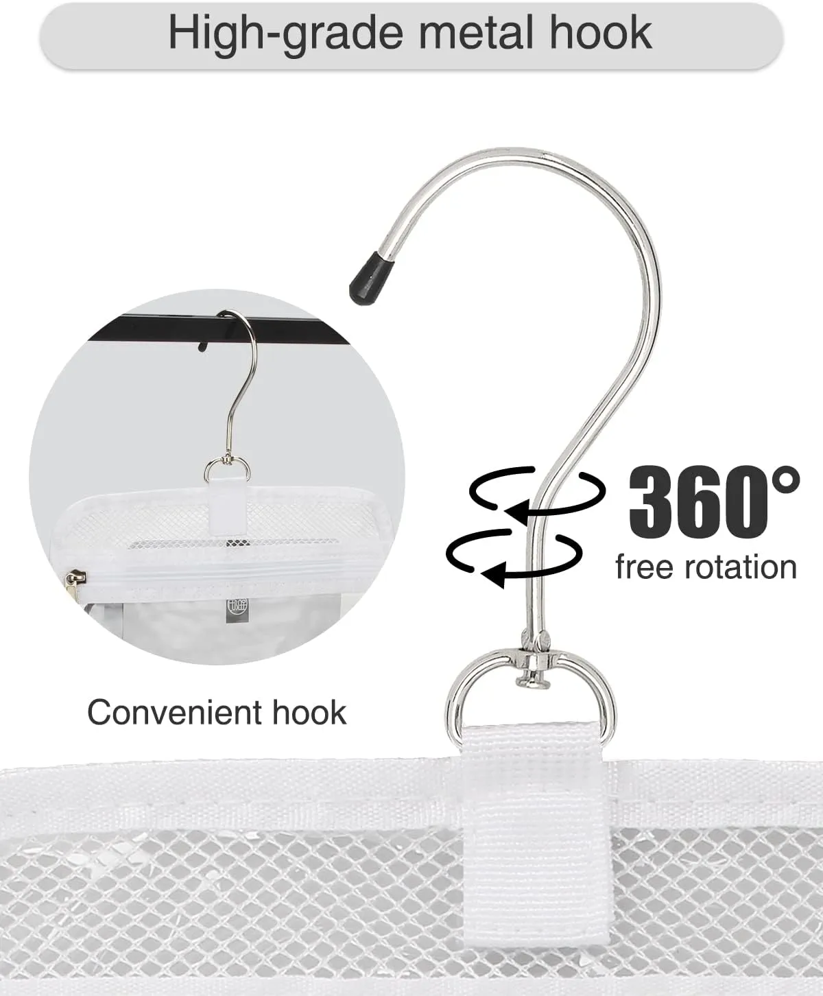 Hanging Toiletry Bag, Clear Travel Toiletry Bag with Detachable TSA Approved Small Clear Bag Airline 3-1-1 Carry On Compliant Bag Makeup Bag for Men and Women