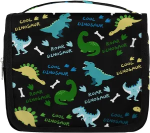 Hanging Toiletry Bag for Woman Cool Roar Dinosaur,Portable Makeup Cosmetic Bag,Travel Organizer for Accessories Wash Bag for Woman Man