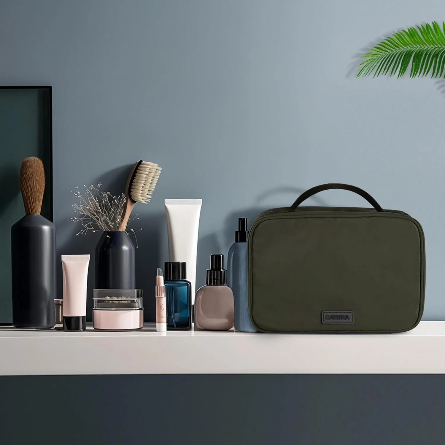 Hanging Toiletry Bag for Women & Men, Toiletry Travel Bag Water-proof Travel Makeup Bag Cosmetic Organizer Bag Door Room Essentials for Accessories, Shampoo, Full Sized Container, Toiletries