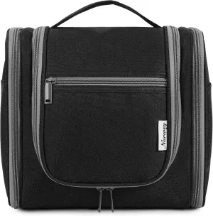 Hanging Toiletry Bag for Women Travel Makeup Bag Organizer Toiletries Bag for Cosmetics Essentials Accessories (Large, Black)