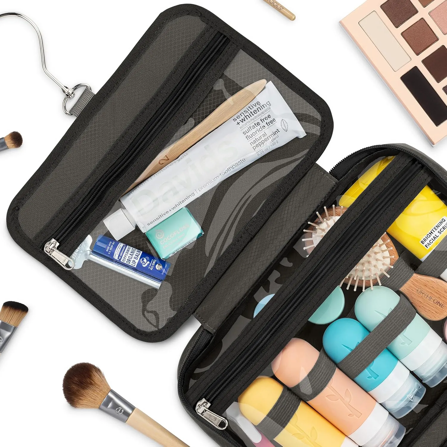Hanging Travel Toiletry Bag — Designed in Hawaii — Water-resistant Travel Organizer for Bathroom Accessories