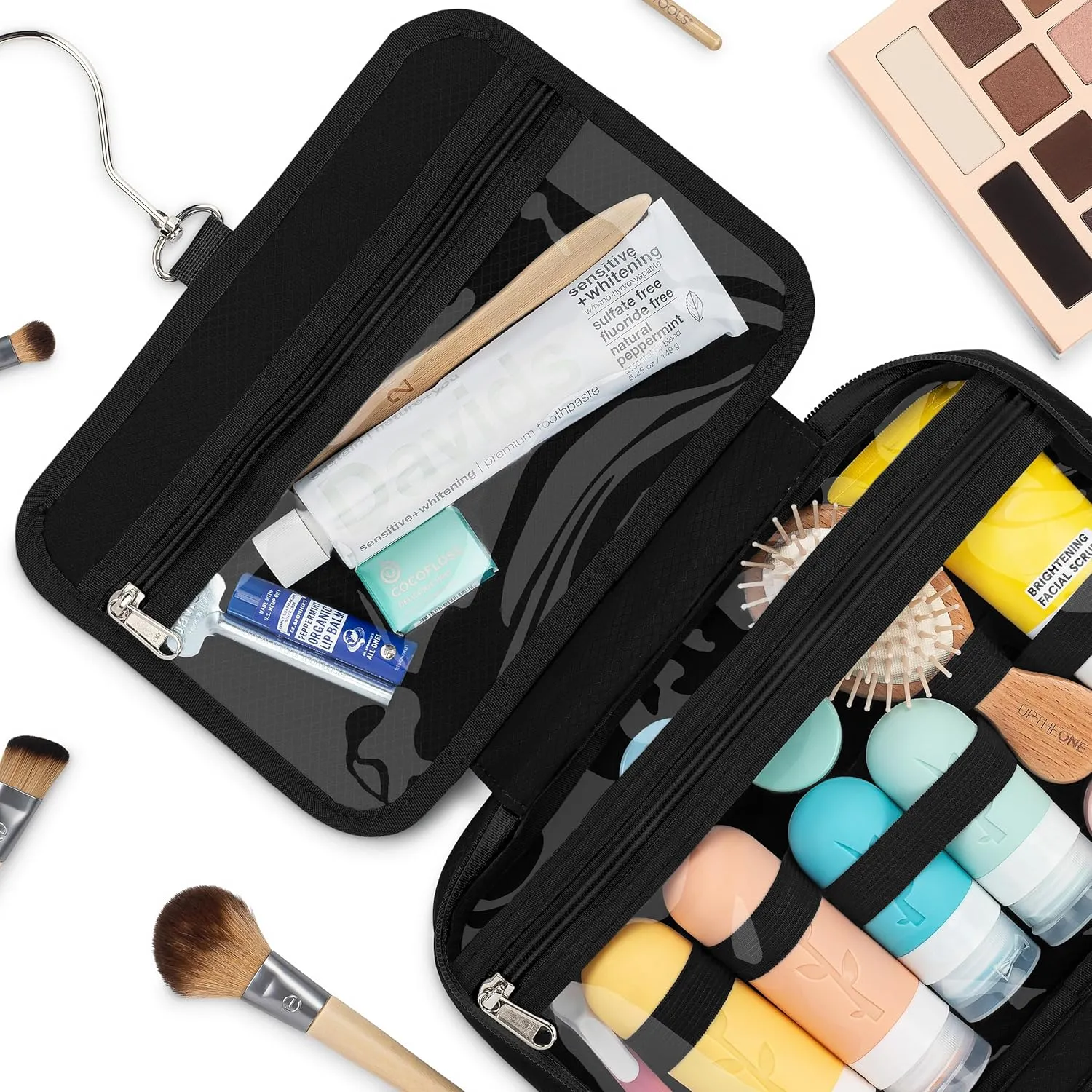 Hanging Travel Toiletry Bag — Designed in Hawaii — Water-resistant Travel Organizer for Bathroom Accessories