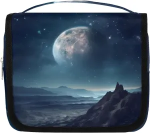 Hanging Travel Toiletry Bag Distant Planet Toiletry Bags with Hanging Hook Portable Cosmetic Bag Makeup Organizer for Travel Business Trip