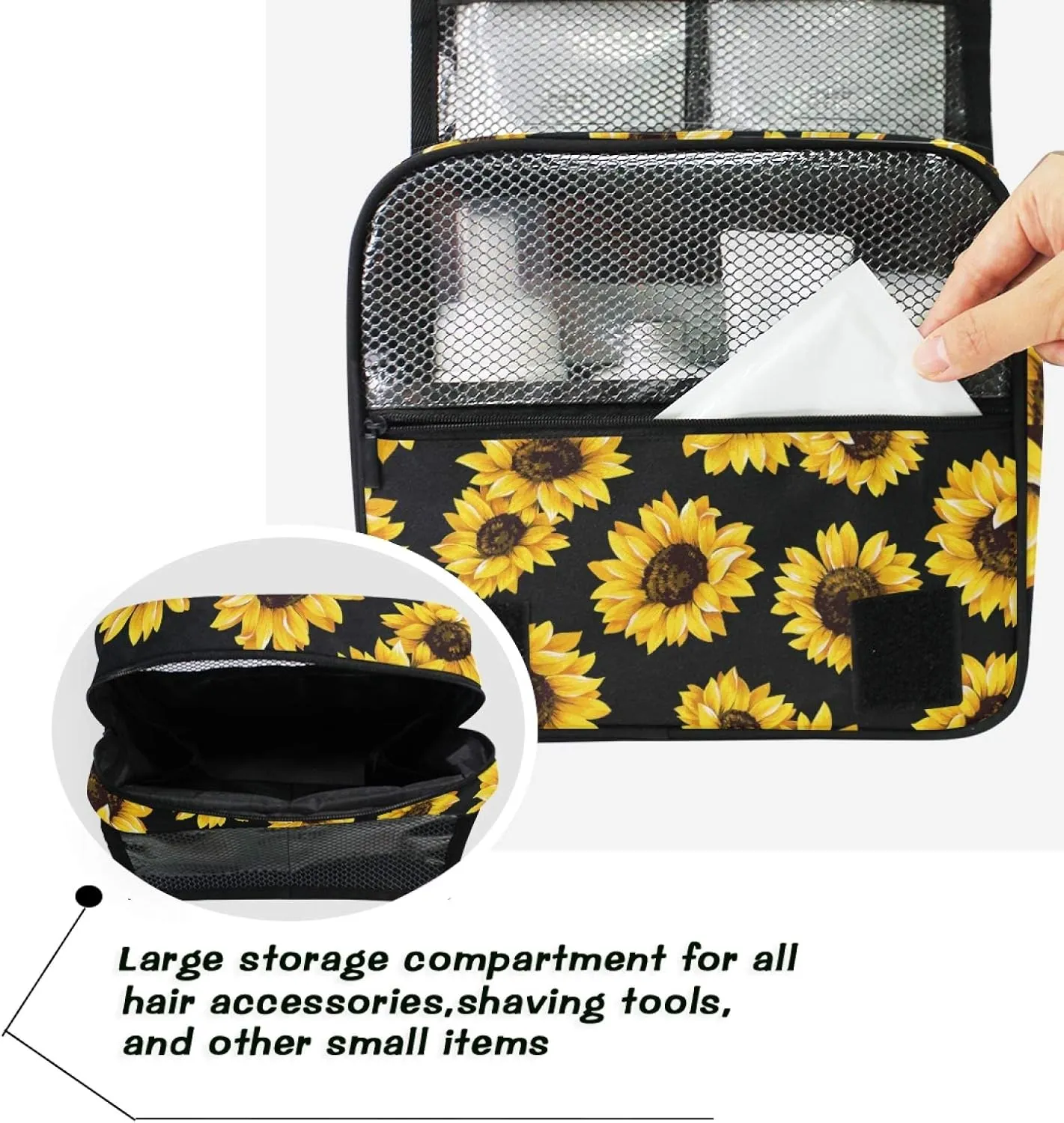 Hanging Travel Toiletry Bag Kit Makeup Case Cosmetics Organizer for Men Women
