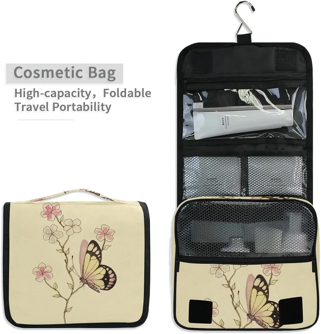 Hanging Travel Toiletry Bag Kit Makeup Case Cosmetics Organizer for Men Women