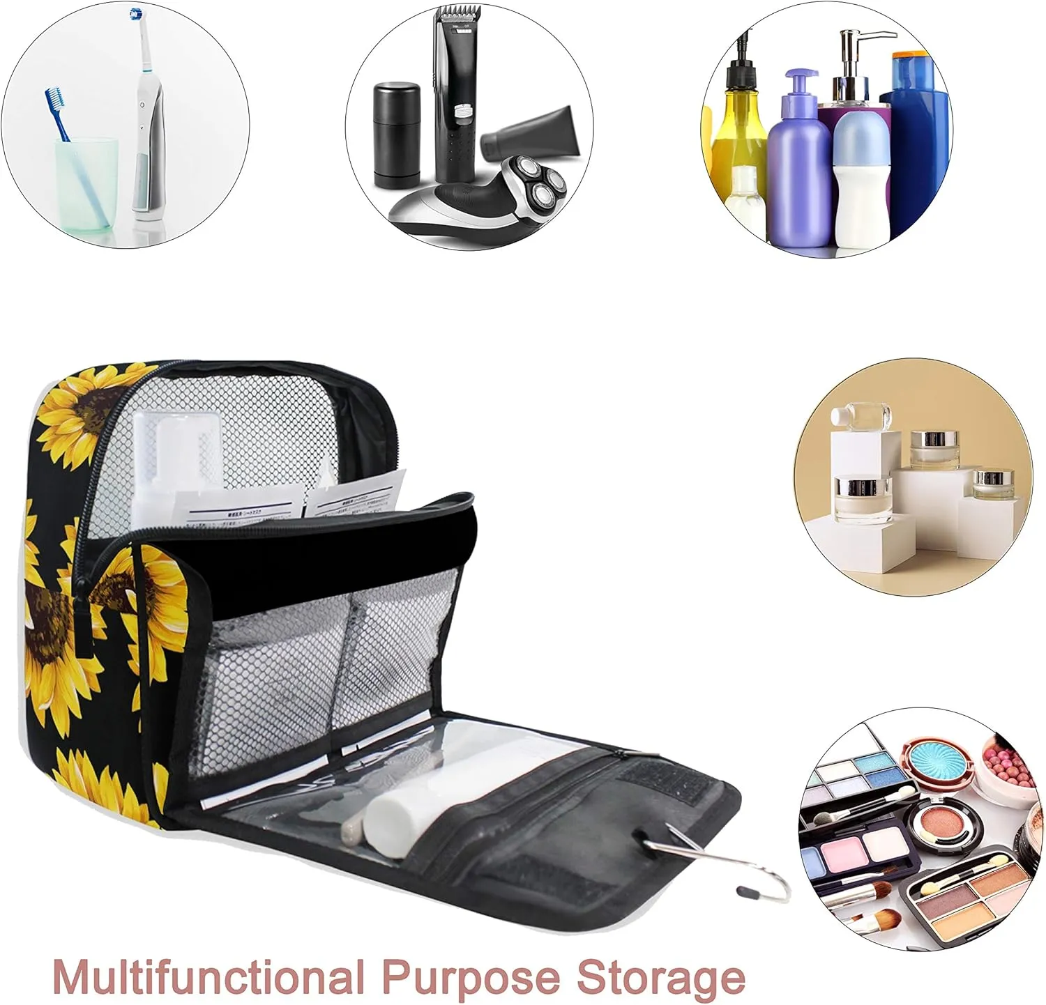 Hanging Travel Toiletry Bag Kit Makeup Case Cosmetics Organizer for Men Women